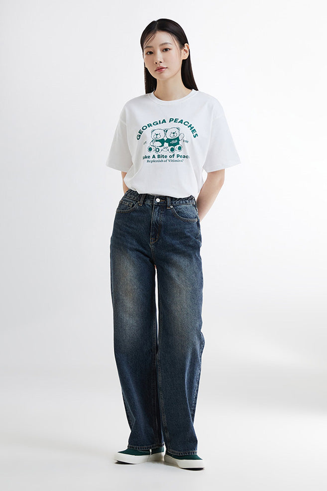 SPAO Women Short Sleeve Sweet Bear Tee