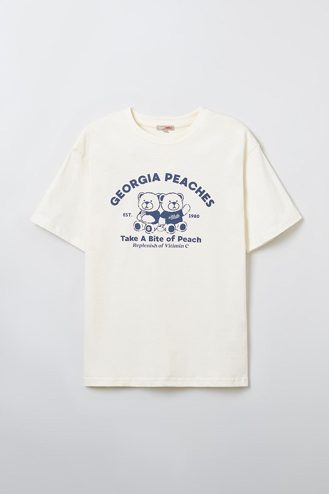 SPAO Women Short Sleeve Sweet Bear Tee