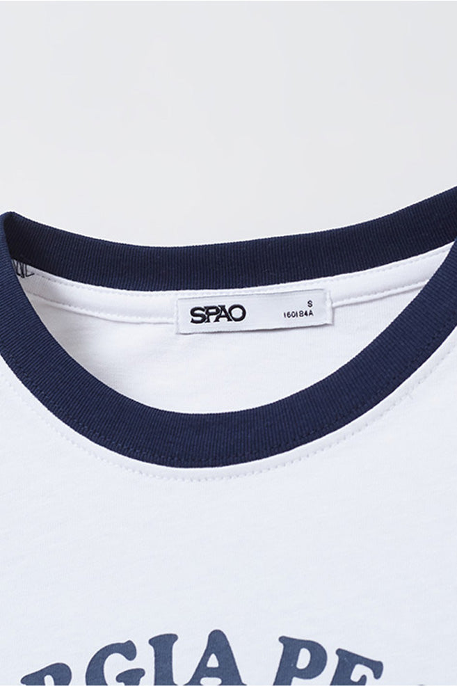 SPAO Women Short Sleeve Bread Girl Crop Tee