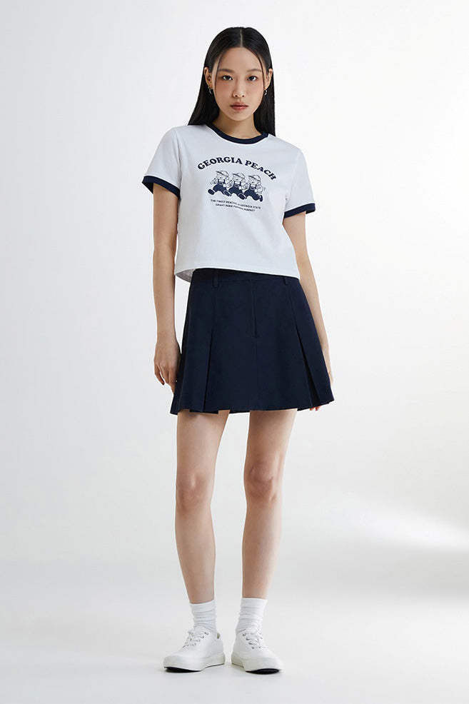 SPAO Women Short Sleeve Bread Girl Crop Tee