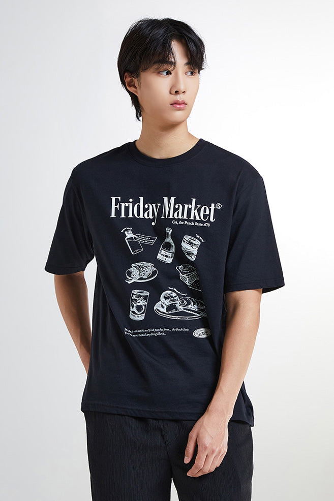 SPAO Men Short Sleeve Friday Market Tee
