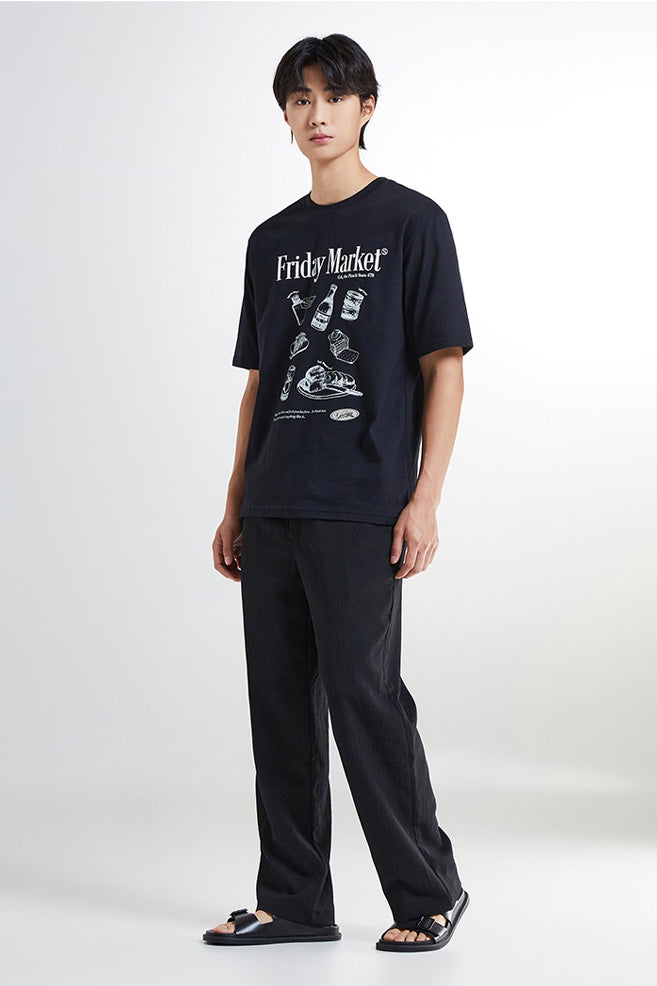 SPAO Men Short Sleeve Friday Market Tee