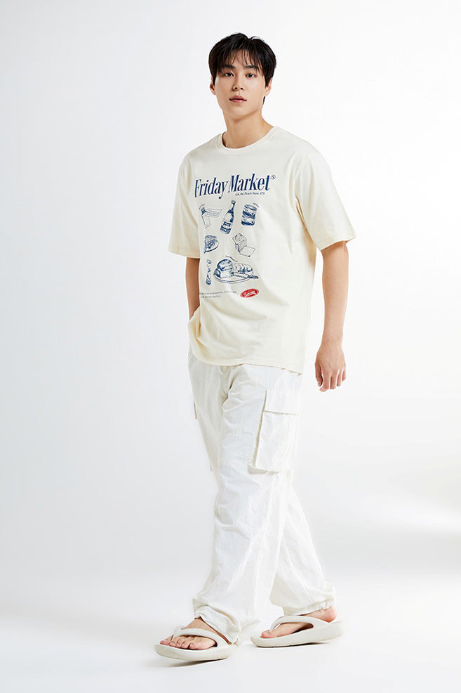 SPAO Men Short Sleeve Friday Market Tee
