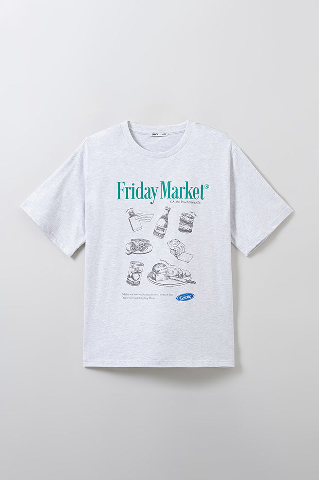 SPAO Men Short Sleeve Friday Market Tee