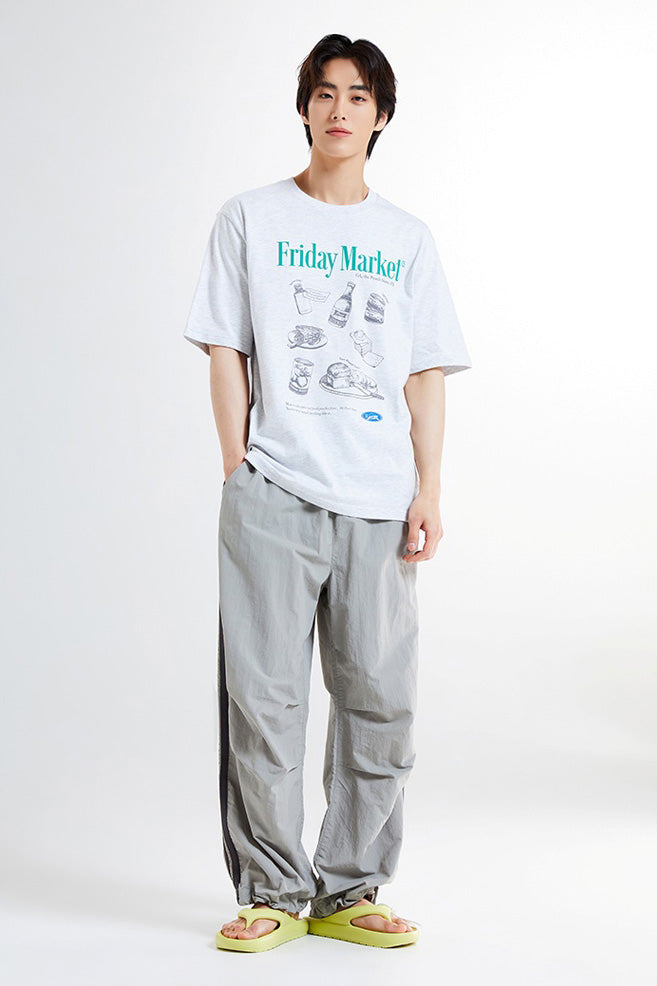 SPAO Men Short Sleeve Friday Market Tee