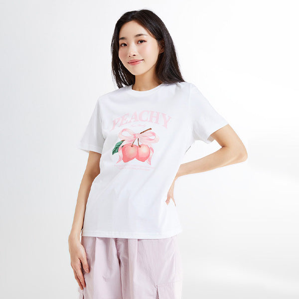 SPAO Women Short Sleeve Peachy Tee SPRPE37G66 White