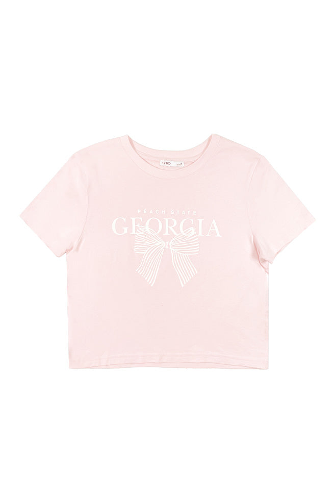SPAO Women Short Sleeve Ribbon Tee