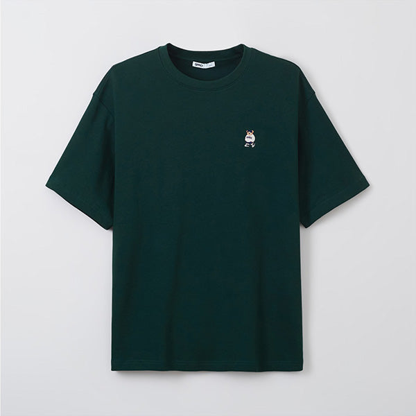 SPAO Men Short Sleeve Woodie Tee SPRPF24C41 Navy