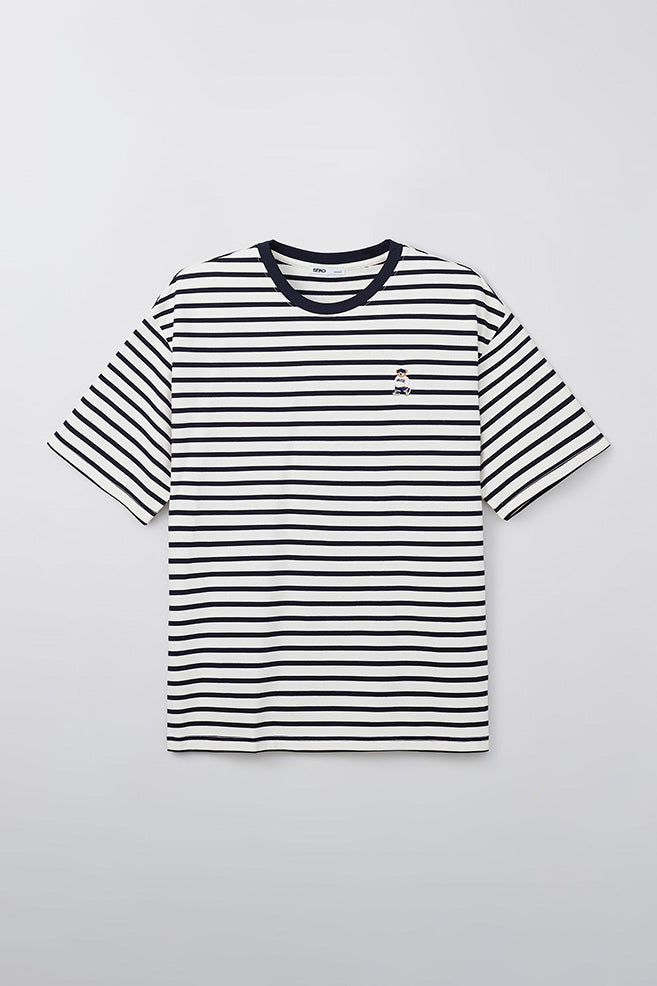 SPAO Men Short Sleeve Woodie Stripe Tee