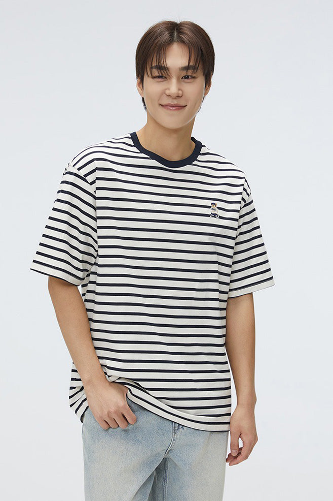 SPAO Men Short Sleeve Woodie Stripe Tee