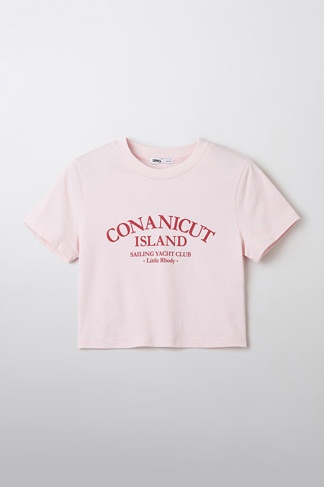 SPAO Women Short Sleeve Conanicut Crop Tee
