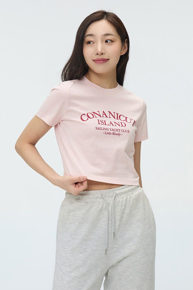 SPAO Women Short Sleeve Conanicut Crop Tee