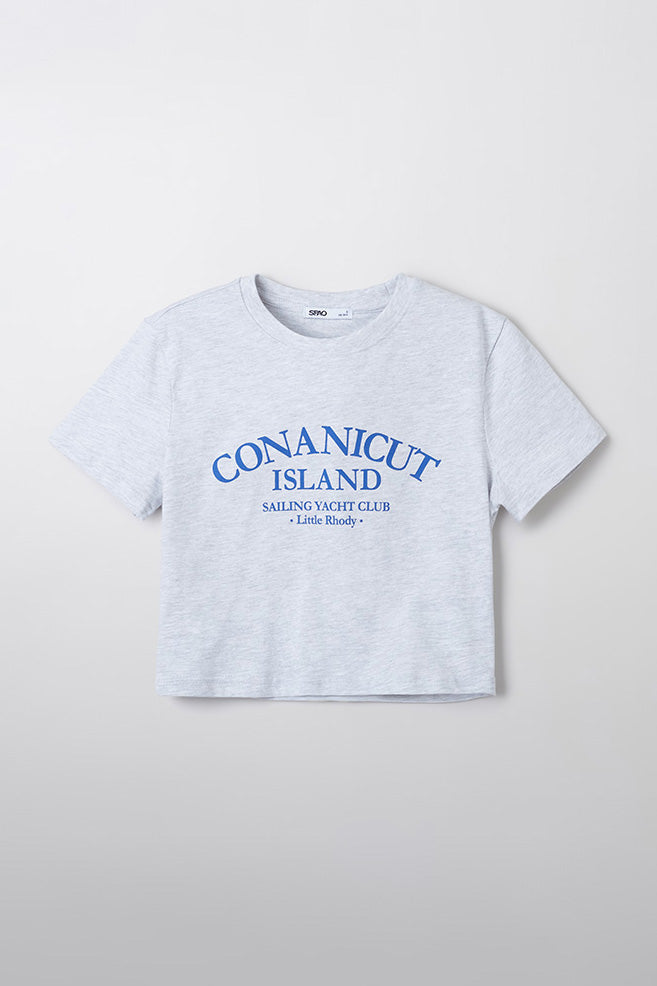 SPAO Women Short Sleeve Conanicut Crop Tee