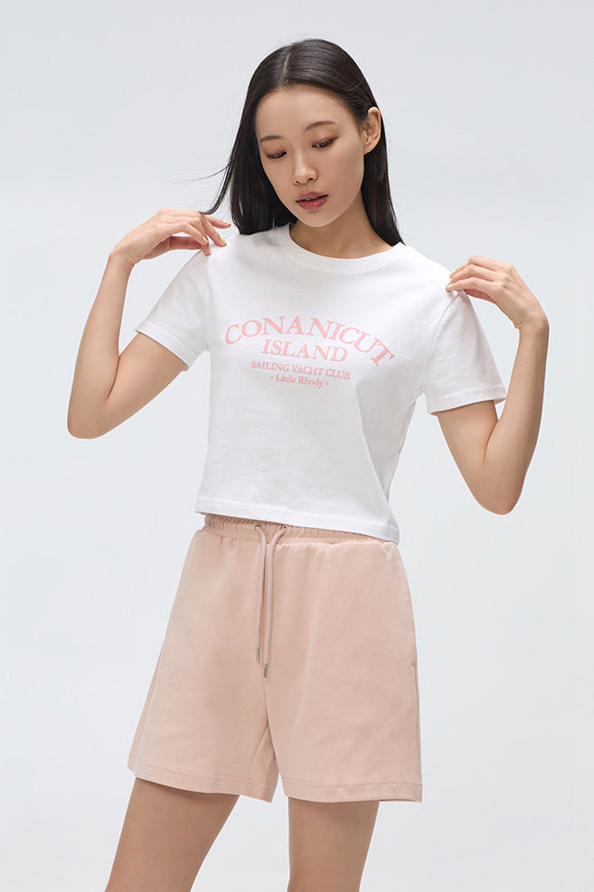 SPAO Women Short Sleeve Conanicut Crop Tee
