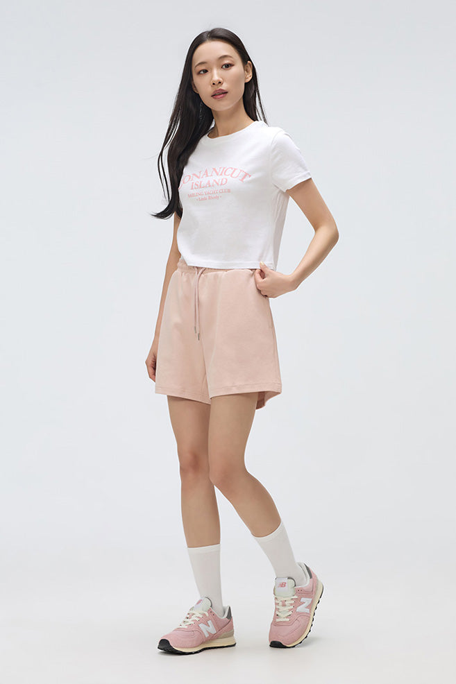 SPAO Women Short Sleeve Conanicut Crop Tee