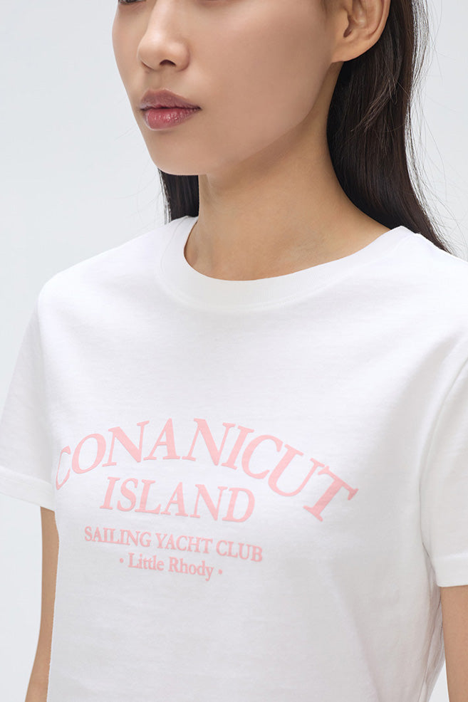 SPAO Women Short Sleeve Conanicut Crop Tee