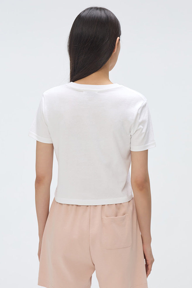 SPAO Women Short Sleeve Conanicut Crop Tee
