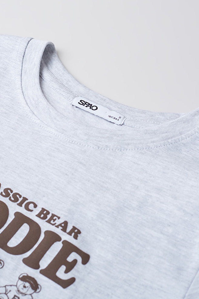 SPAO Women Short Sleeve Woodie Crop T Shirt