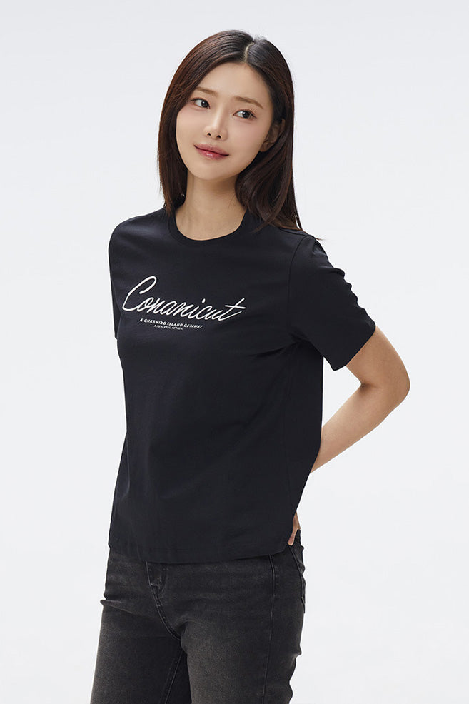 Women Short Sleeve Conanicut Embroidered Tee