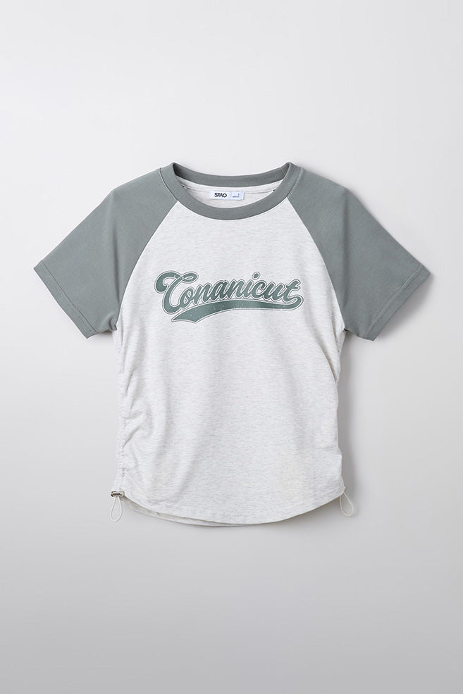 SPAO Women Short Sleeve Raglan Crop Tee