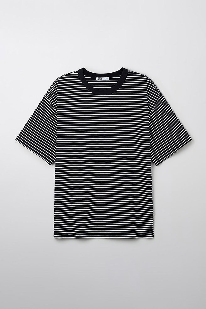 SPAO Men Short Sleeve Stripe Tee