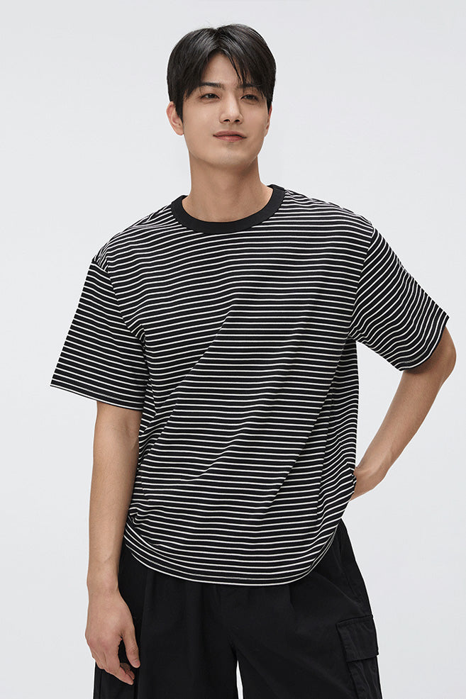SPAO Men Short Sleeve Stripe Tee