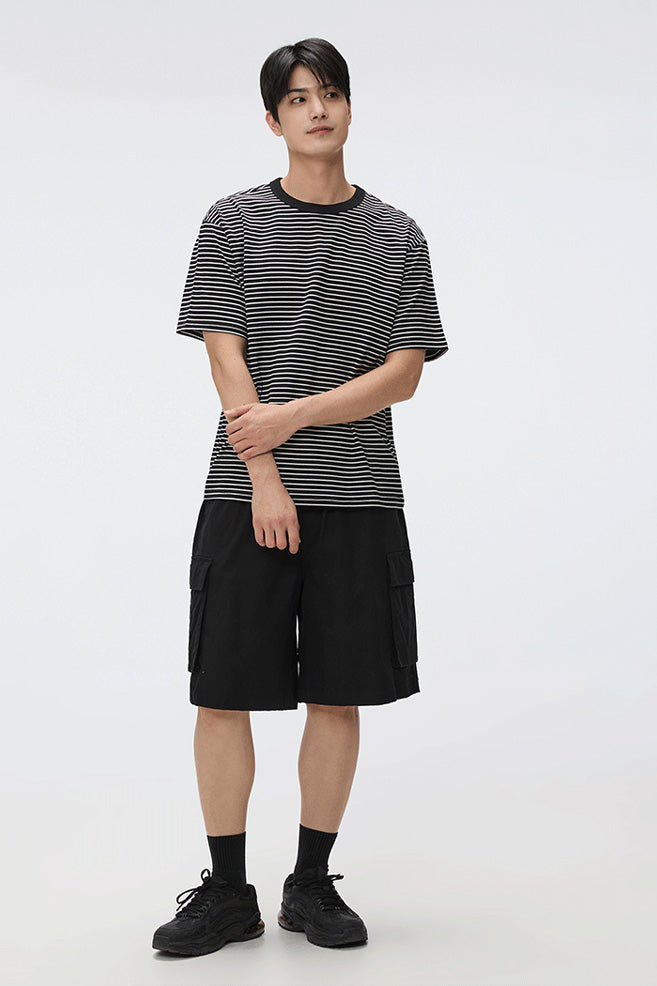 SPAO Men Short Sleeve Stripe Tee