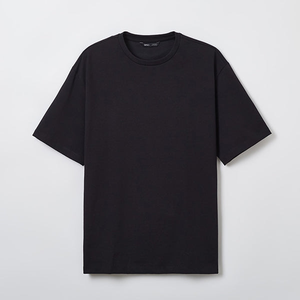 SPAO Men Short Sleeve Loose Fit Tee SPRWE24M03 Black