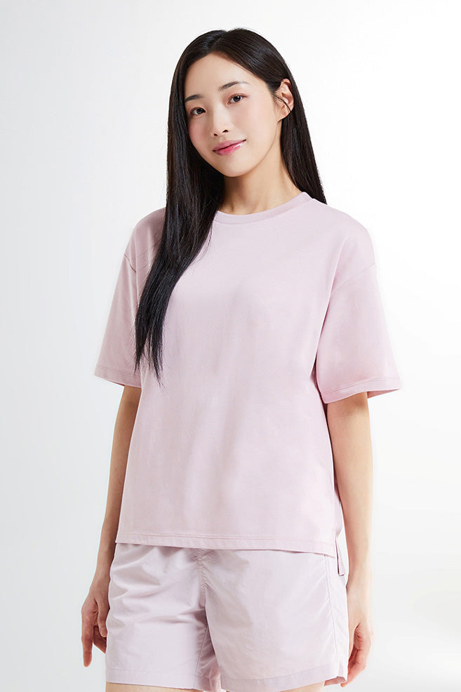 Women Short Sleeve Cool Cotton Oversized Tee