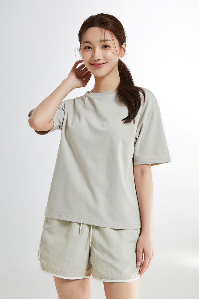 Women Short Sleeve Cool Cotton Oversized Tee