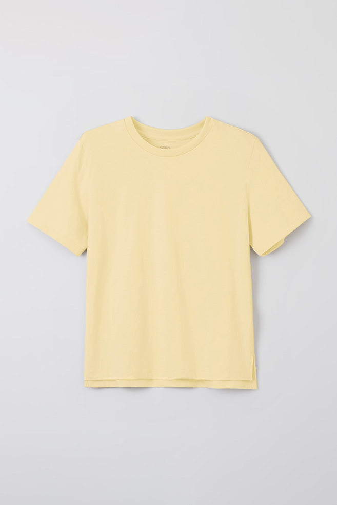 Women Short Sleeve Semi Crop Loose Tee