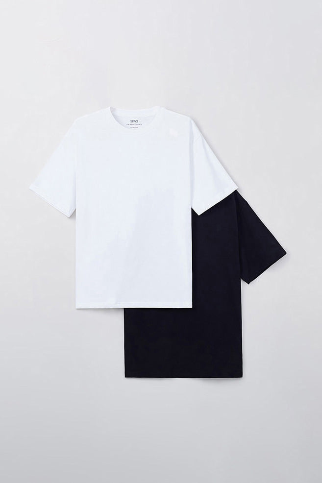 Men 2 Pack Short Sleeve Loose Fit Tees