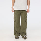 SPAO Men Cargo Wide Pants SPTCF23C04 Khaki