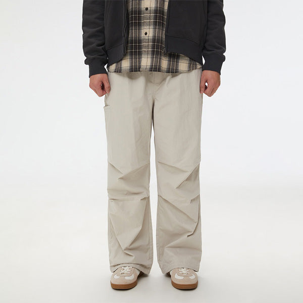 SPAO Men Parachute Wide Pants SPTCF23C05 L/Beige