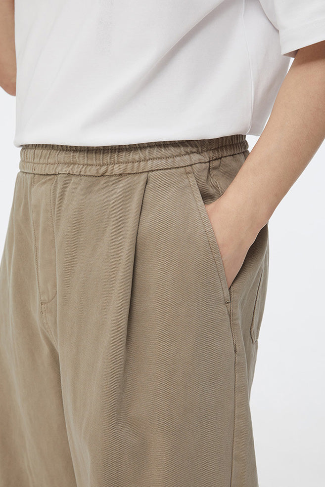 Men Pigment Wide Banding Pants
