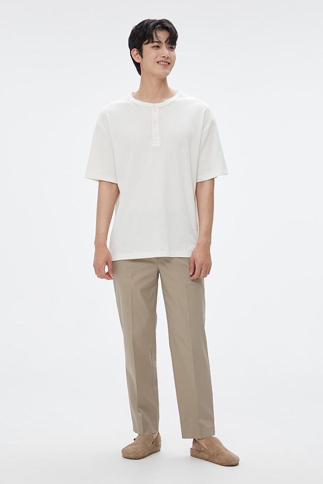 Men Lightweight Ankle Tapered Chino Pants