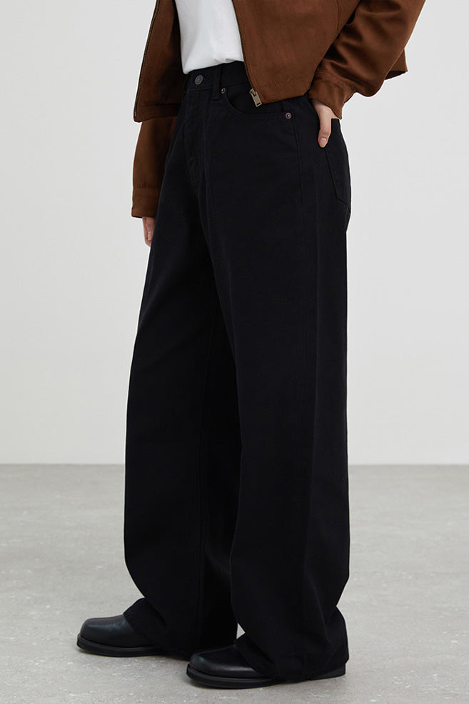 Women Cotton Twill Wide Pants