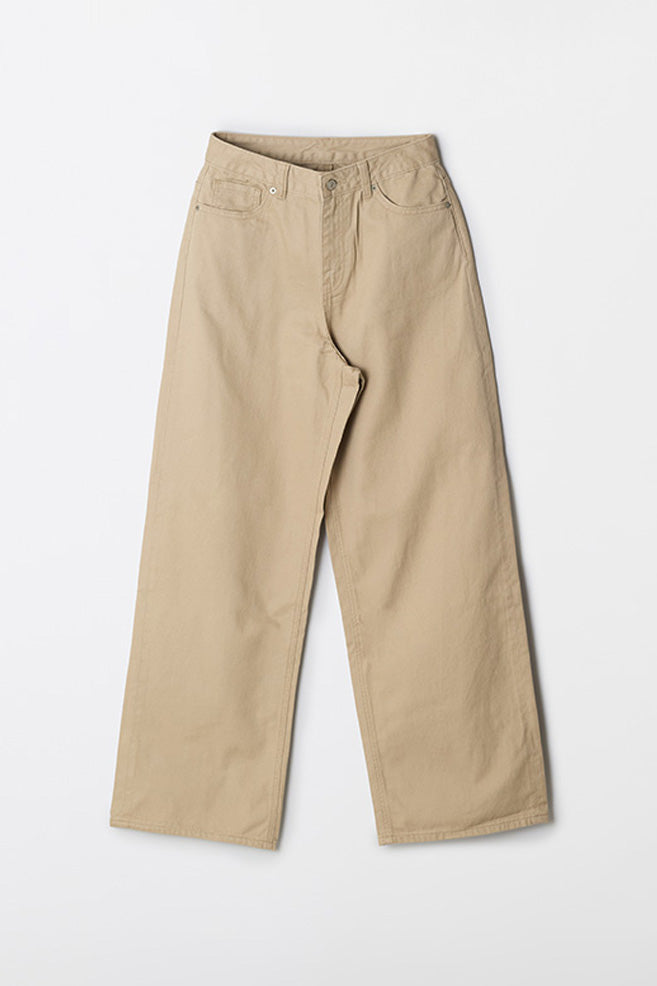 Women Cotton Twill Wide Pants