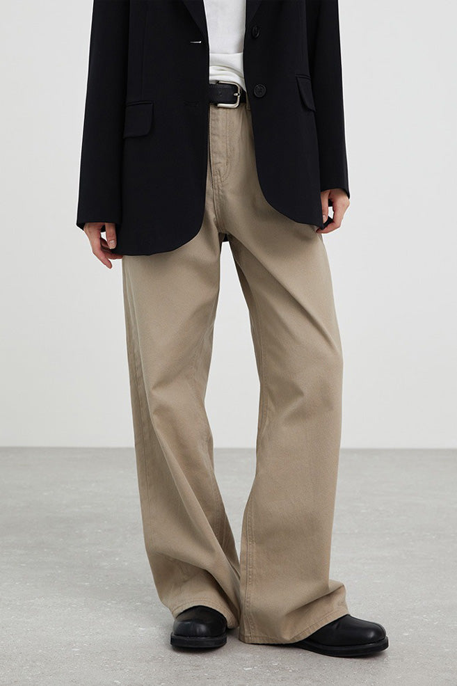 Women Cotton Twill Wide Pants