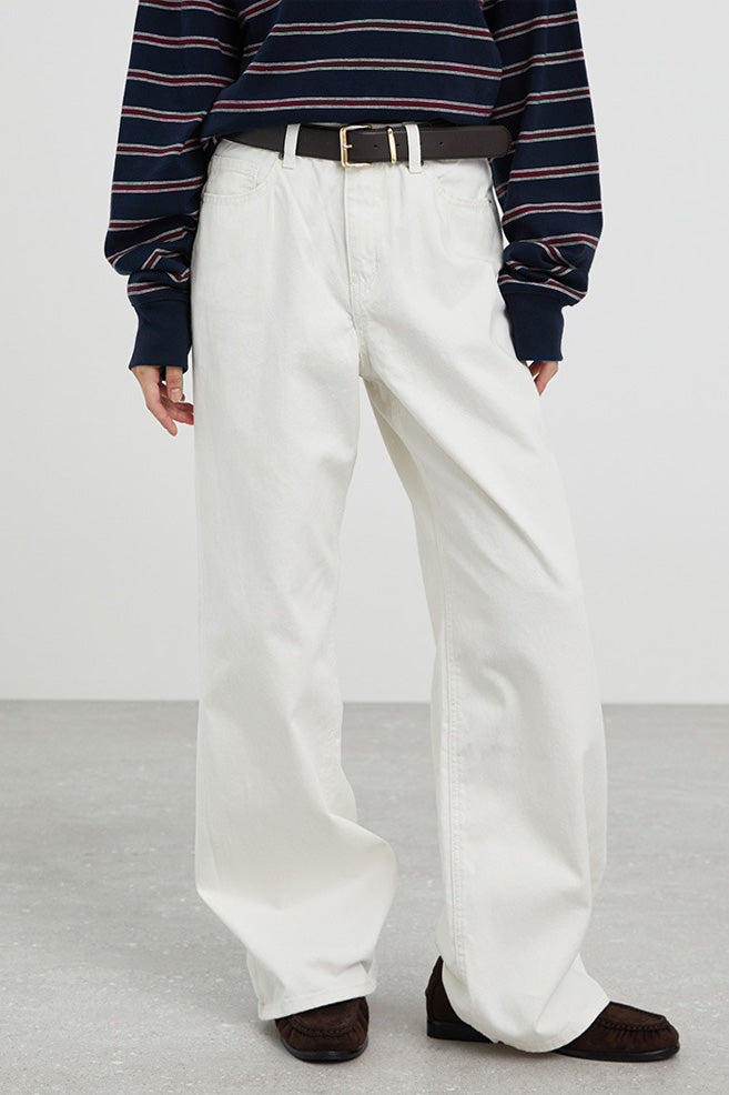Women Cotton Twill Wide Pants