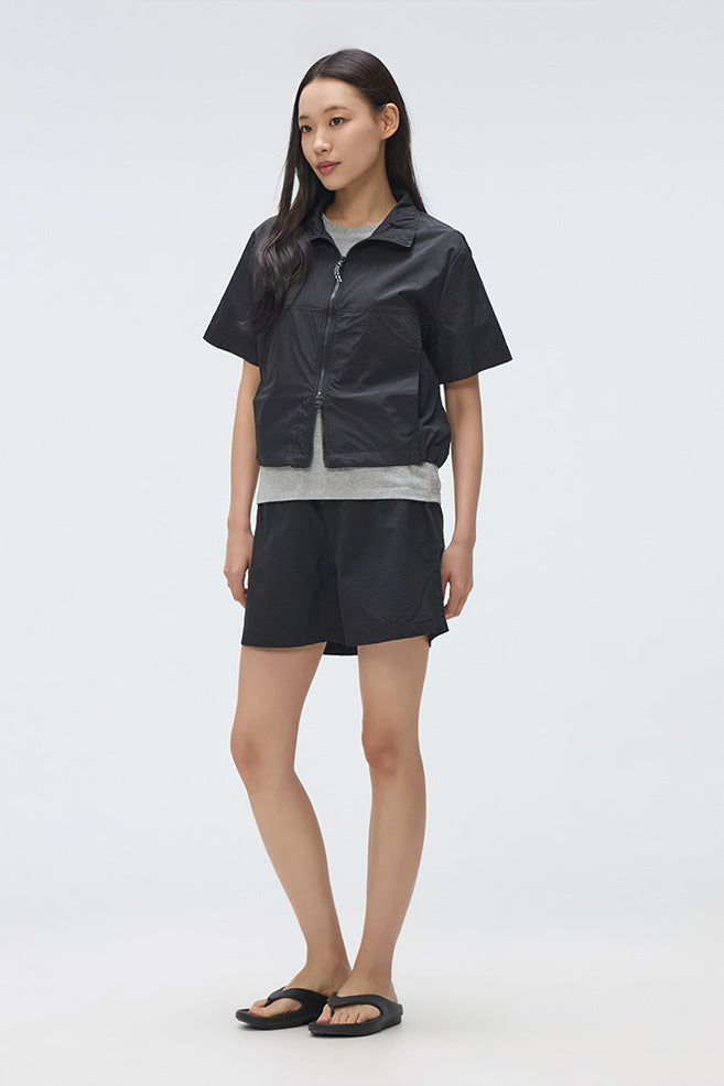 Women Nylon Band Shorts