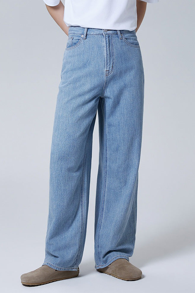 Men Lightweight Wide Jeans