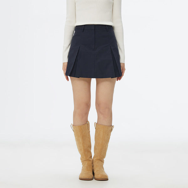 SPAO Women Pleated Mini Skirt SPWHF23G11 Beige