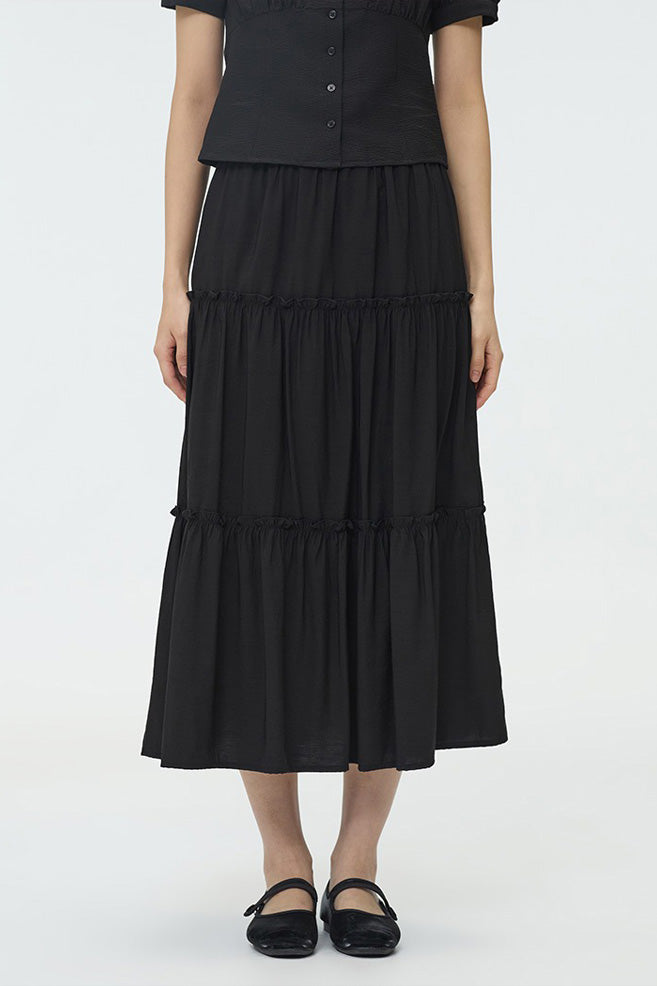 Women Tiered Long Skirt
