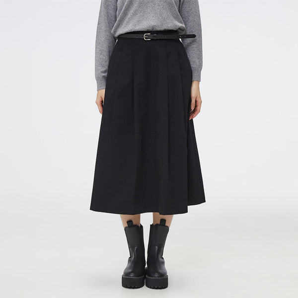 SPAO Women Flare Long Skirt SPWHF25W11 Black