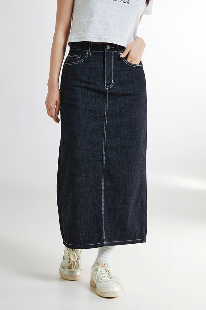 SPAO Women Denim Long Skirt