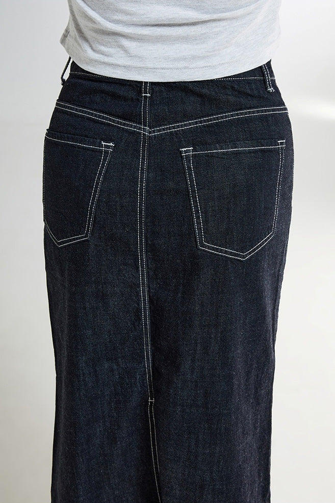 SPAO Women Denim Long Skirt