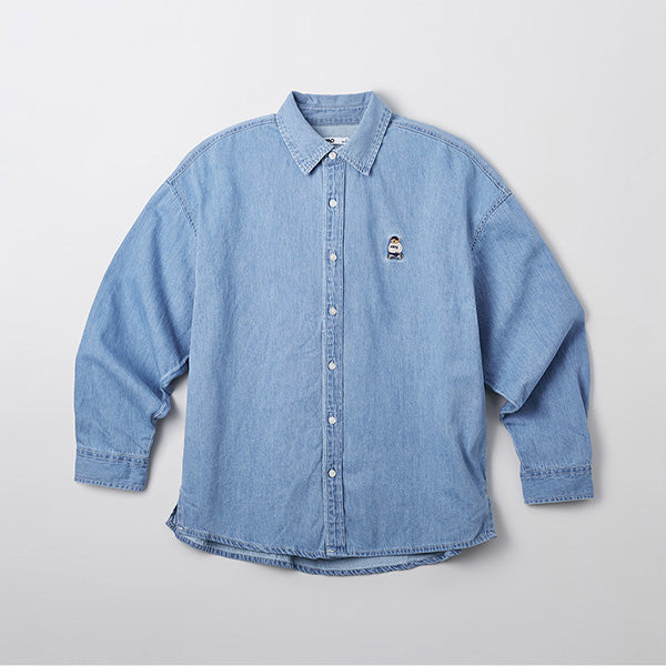 SPAO Men Long Sleeve Woodie Denim Shirt SPYJF23C02 L/Indigo