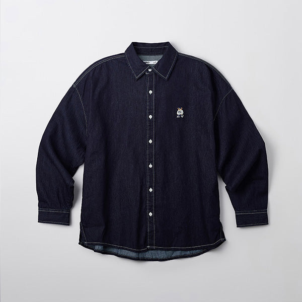 SPAO Men Long Sleeve Woodie Denim Shirt SPYJF23C02 L/Indigo