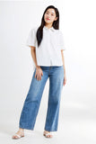 SPAO Women Short Sleeve Stripe Shirt